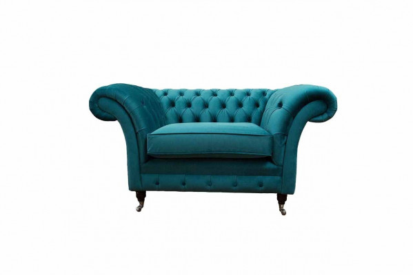 Chesterfield Design Armchair Couch Upholstery Luxury Textile Couches 1 Seater