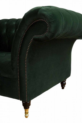 Armchair Design Relax Green Textile Living room Upholstery Seater Luxury Single Seater