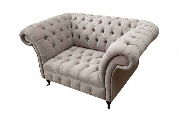 Chesterfield Textile Upholstery Armchair 1 Seater Sofas Design Luxury Fabric Sofas