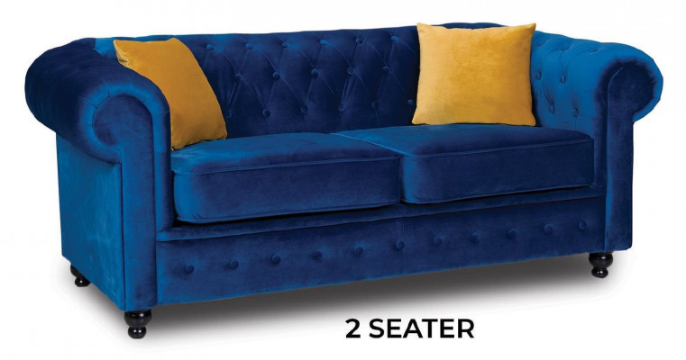 Blue e Living room Couch Upholstery Furniture Two-seater Couches Sofas Fabric Textile