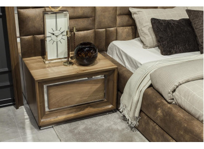 Luxury Bedside table Side table Bedroom Bedside tables Brown Loft Modern