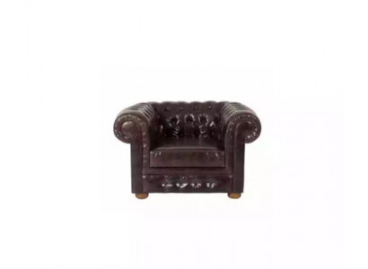 Chesterfield Textile Upholstery Sofas Design Couch Sofa Armchair 1 Seat Brown