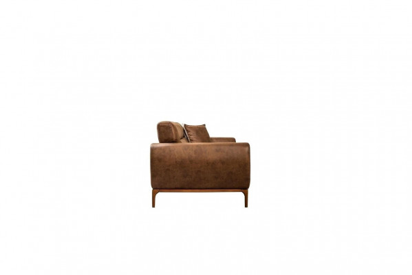 Three Seater Sofa 3 Seater Upholstered Sofa Brown Couch Upholstery Imitation leather