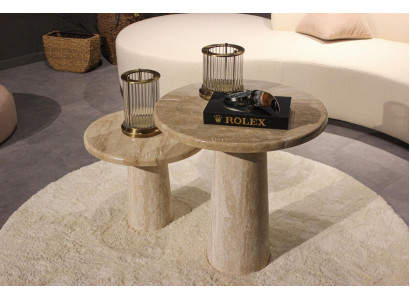 2x Coffee tables Living room Set Wood Furniture Design Modern Furnishings