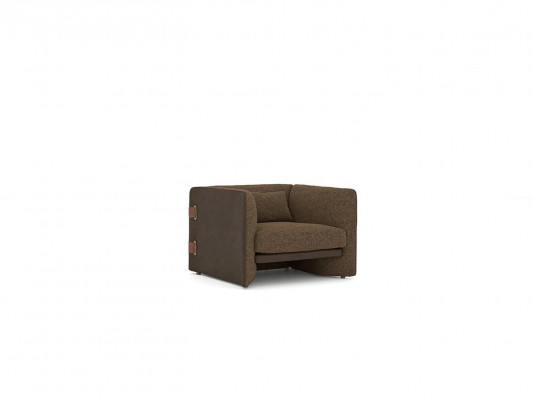 Living room 7pcs Brown 2x Sofas Modern Armchair with Coffee table Luxury Furnishings