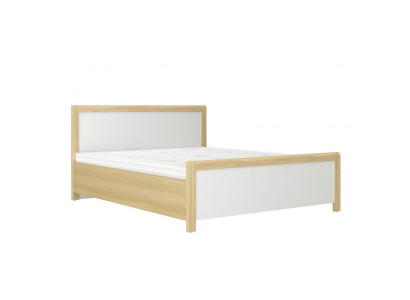 Bedroom Wooden bed White Double bed Designer Light wooden frame new