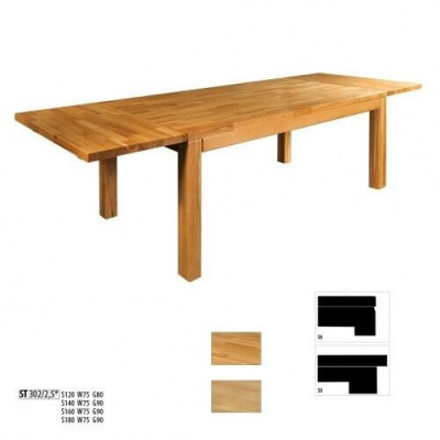 Dining table Extendable Table wooden table handmade Solid wood new 180x200cm