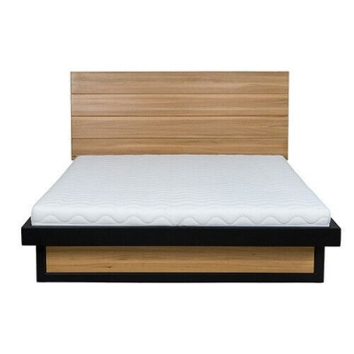 Bed Double bed Oak double bed Wooden bed 120x200 Bed frame Massive Furniture Beds