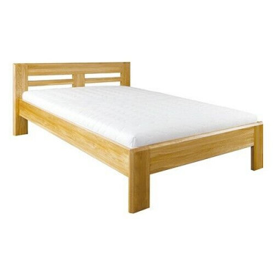 Beds Wooden bed Real Wood Bed Hotel Design Style Solid 140x200 Bedroom