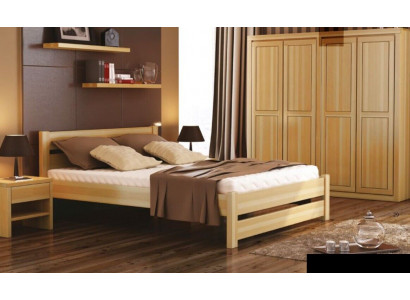 Bedroom 3 pcs. Set Bed Bedside tables 2x Beds Real Wood Solid wood