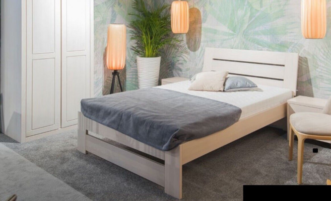 Bed Bedroom Complete Set Beds with 2 Bedside tables 100x200cm Loft Solid