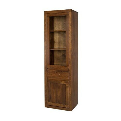 Wooden cabinet Glass display cabinet Handmade solid wood living room cabinet