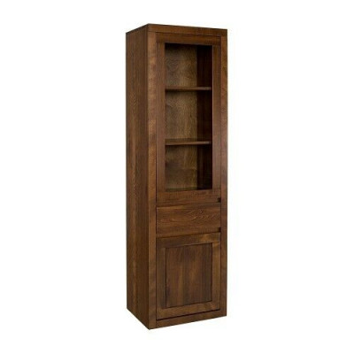 Wooden cabinet Glass display cabinet Handmade solid wood living room cabinet