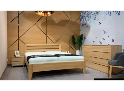 Bedroom Wooden bed Real Wood Bed Hotel 180x200 Style Solid Furniture Beds