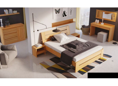 Wooden bed Real Wood Beds Bedroom Hotel 180x200 Style Solid Furniture