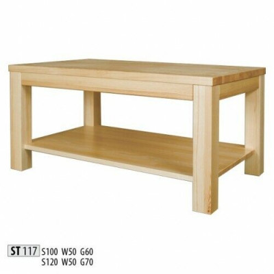 Wooden table Coffee tables from Wood massive Living room Furniture 120x70cm Solid Tables