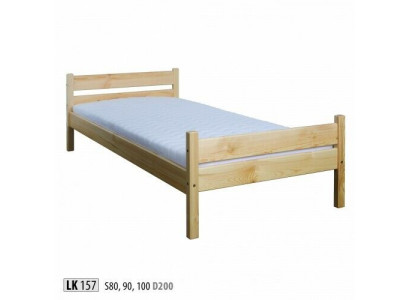 Bed single bed pine bed solid pine wood Wooden bed 100x200 Bed frame Wood