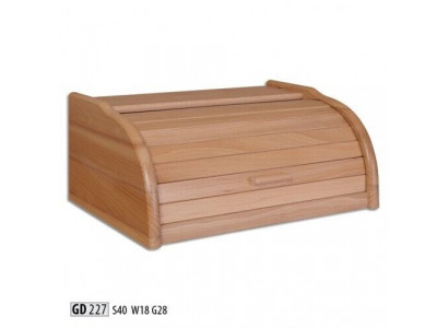 Beech bread box 40 cm bread box roller blind box bread roll flap real wood box