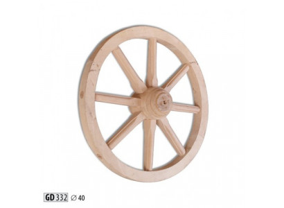 Wooden wheel decorative wheel Ø 40 cm whitewash spoke wheel wall decoration garden decoration wagon wheel