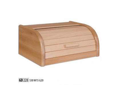 Beech bread bin 32 cm Wood bread box roller blind box bread roll flap real wood new