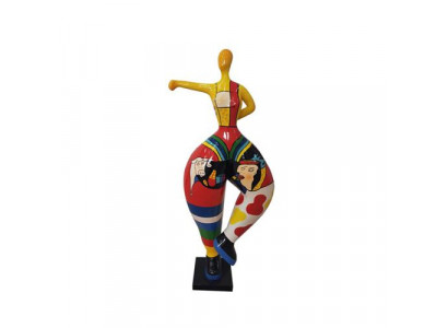 Abstract Figure Statue Colorful Painted Statues Sculptures 132cm XXL Statue Plastic