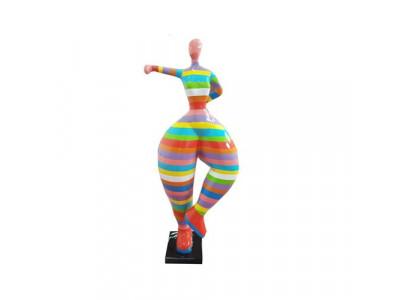 Abstract Sculptures Figure Statue Colorful Painted Statues 132cm XXL Statue Plastic