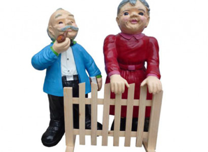 'Pensioner Decorative Figure Statue Sculpture 80 cm Figures Statues Sculptures Grandma Grandpa P41