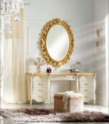 Dressing table Mirror Stool Set Complete Chest of drawers Bedroom new 3pcs. Console