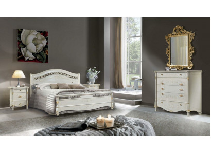 Bedroom Set Bed + 2x Bedside table Upholstery Luxury Beds Double Hotel Beds