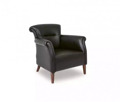 Black armchair office furniture luxury designer upholstered chair single seater style