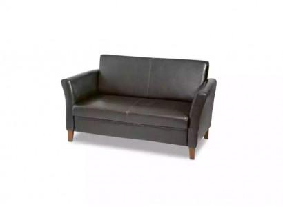 Black Study room Two-seater Furniture Couch Office Seater Sofa