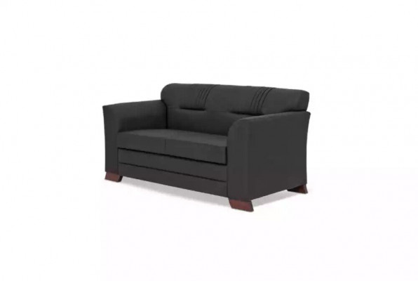 Black Two-seater Modern Office Furniture Upholstery Sofas Study room