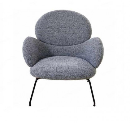 Armchair -Chair upholstered chair velvet lounge chair living room dining room gray