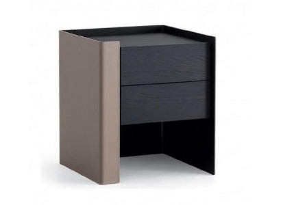 Black Bedside table Designer Night Console Bedroom Wood Furniture new