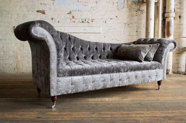 Gray Chesterfield Couch Sofa Upholstery 3 Seater Couches Seat Suite Sofas new