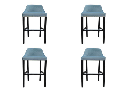 4x Design Chesterfield Bar Stool Stool High Chair Set Upholstery Chairs Suite