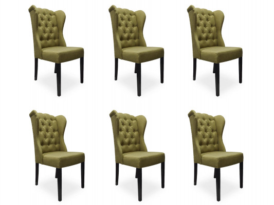 6x Design Upholstery Seat Chairs Chair See Suite Armchair Lounge Club Set