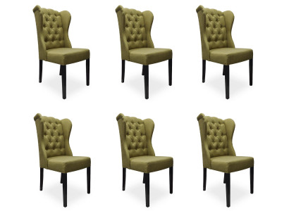 6x Design Upholstery Seat Chairs Chair See Suite Armchair Lounge Club Set