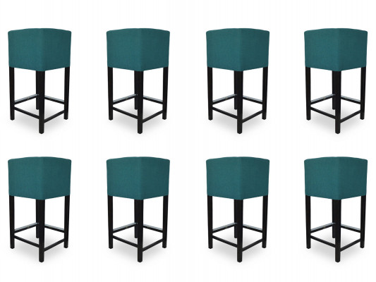 8x Bar Stool Corner Chair Armchair Chairs Stool Counter Leather Upholstery Complete Set