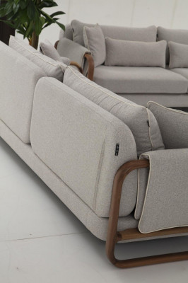 Sofa set 31 Seater Armchair Three Seater Modern Fabric Gray Set Design