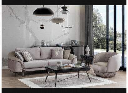 Complete set 2-piece armchair design three-seater sofa living room luxury design