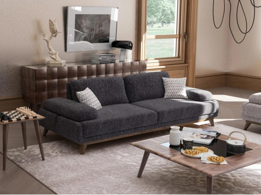 Sofa Two-seater Upholstered furniture Seater Couch Upholstery Fabric Living room Couches Gray