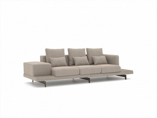 Living room Complete 2x Sofa Three-seater Textile Upholstered furniture Armchair new Coffee table