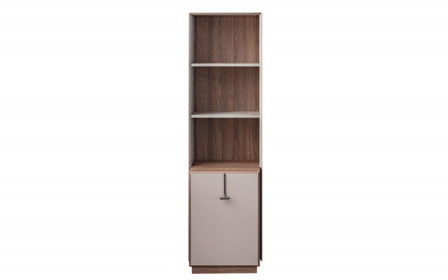 Modern Bookshelf Designer Standing Shelf Beige Office Shelves Bookcase