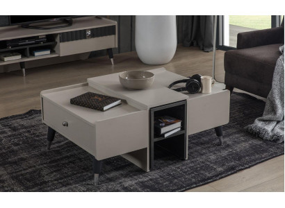 White Coffee table Modern sofa table Wood Coffee table Living room Furniture