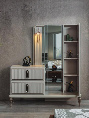 exclusive Wood Chest of drawers Luxury Mirror Bedroom Noble Stylish Furniture