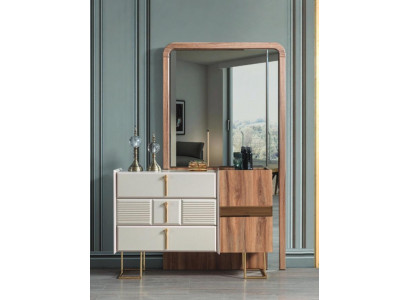 Modern Chest of drawers with Mirror Designer Chests of drawers Bedroom Suite 2pcs