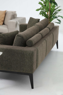 Modern Couch Set Luxury Sofas Three Seater Armchair Complete Set Gray