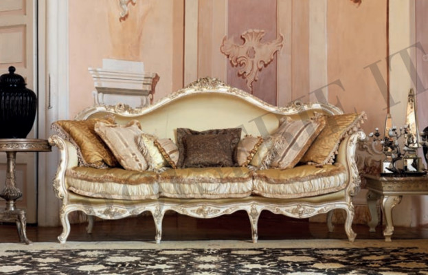 Sofa Upholstery Wood Sofas Couch Baroque Rococo Luxury Italy Three Seater Furniture new