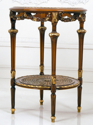 Side table Baroque Rococo Coffee table Table Real wood Furniture Tables Italy new